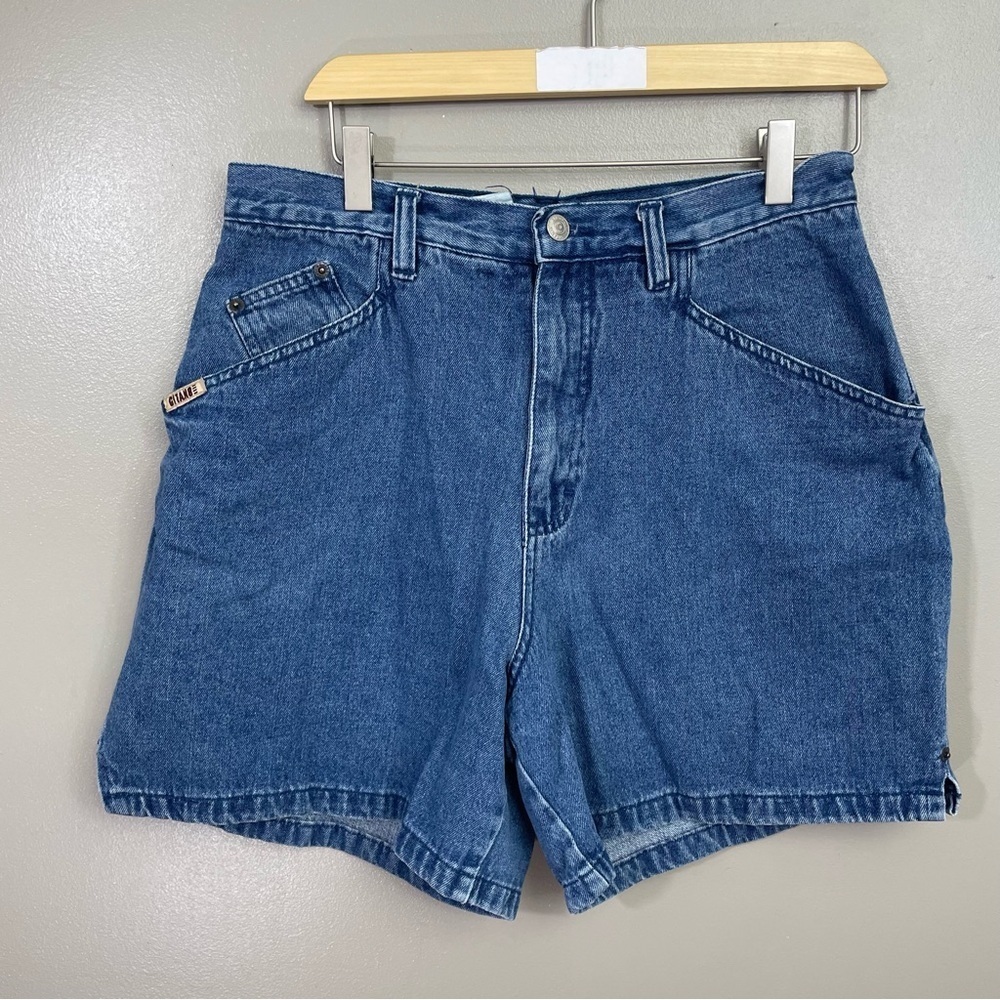 Vintage GITANO size 14 80s Mom Jeans Shorts denim medium wash